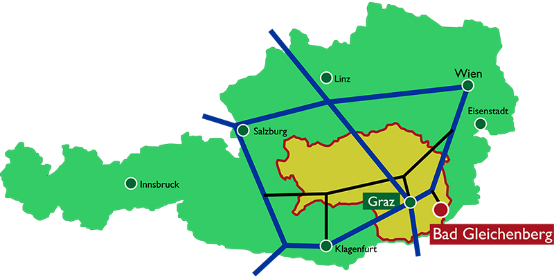 Wohnen am Kurpark Bad Gleichenberg Übersichtskarte